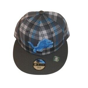 Detroit Lions 2024 Plaid Sideline Statement 9FIFTY Snapback YOUTH